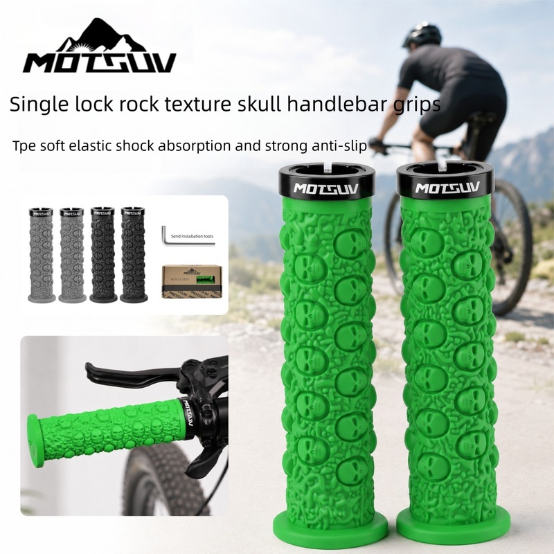 Commuter Bike Lock - 자전거 핸들바 그립, 스컬 락온 TPE
