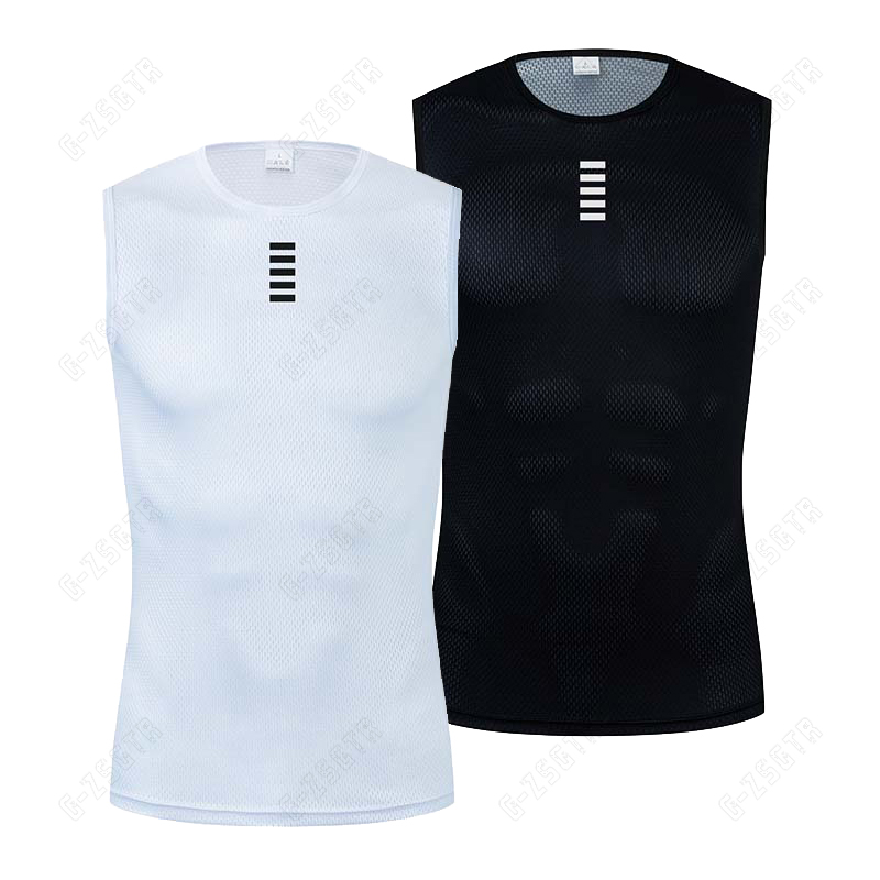 Reflective Vest Cycling - 사이클링 기본 레이어 반사 속옷 흰색