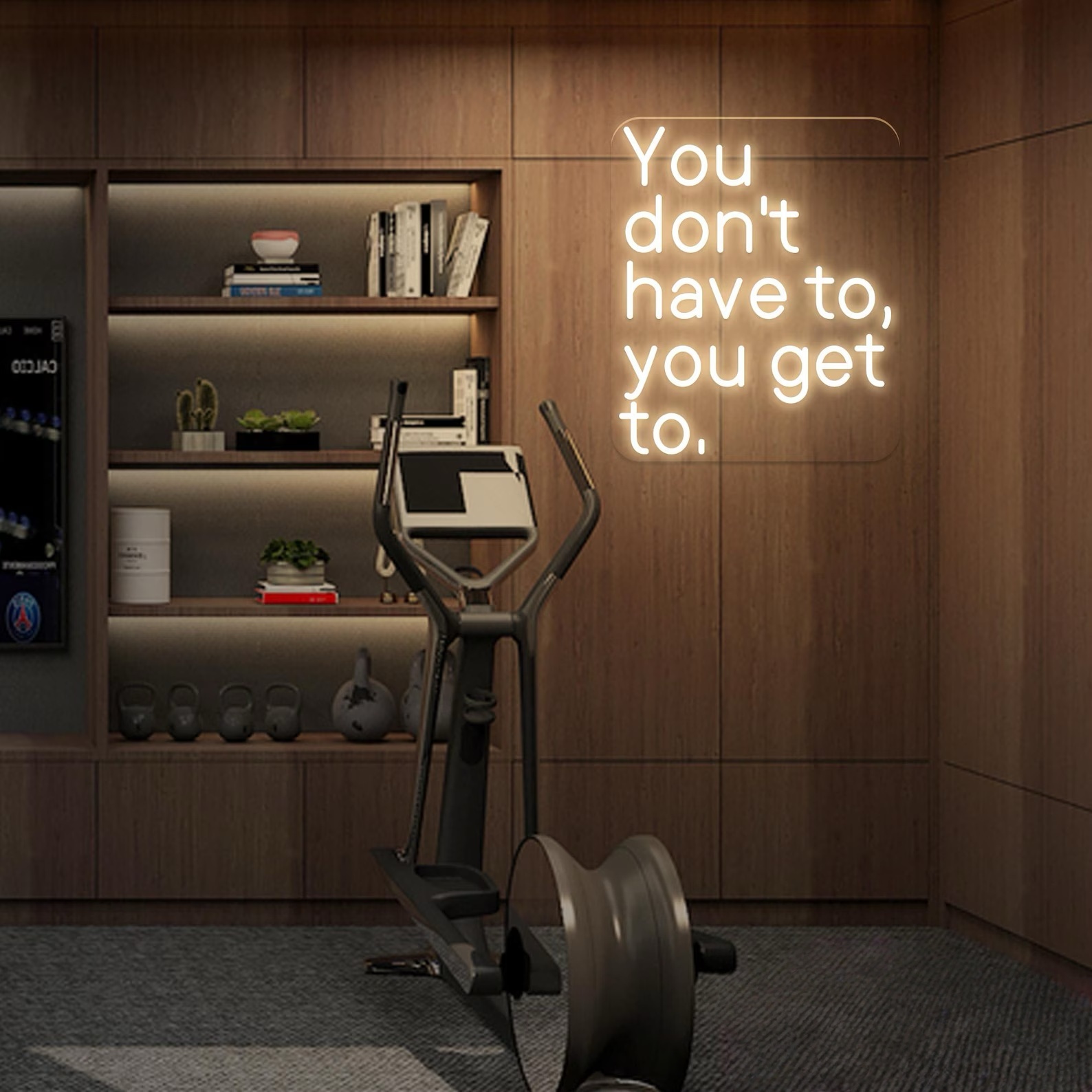 Cycling Quote - 네온사인, 헬스장 문구, 피트니스 사이클링 벽