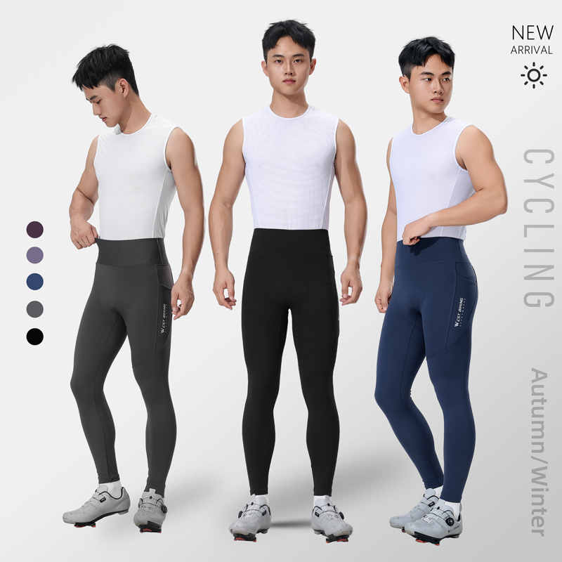 Cycling Commute Training - 남성용 겨울용 보온 자전거 타이츠, 통근