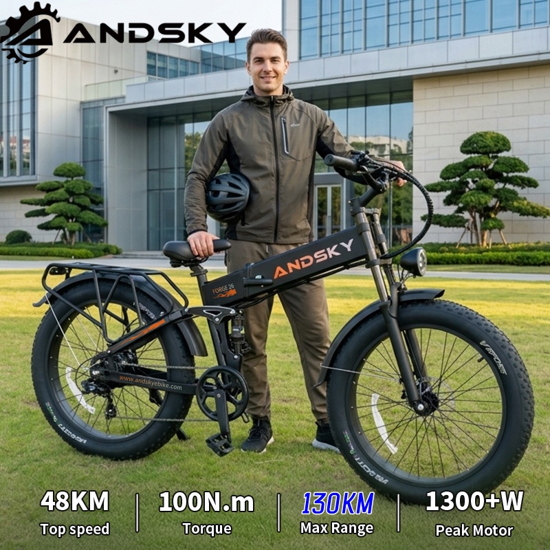 Commuting On Mountain Bike - 앤드스카이 포지 26 풀 서스펜션 접이식
