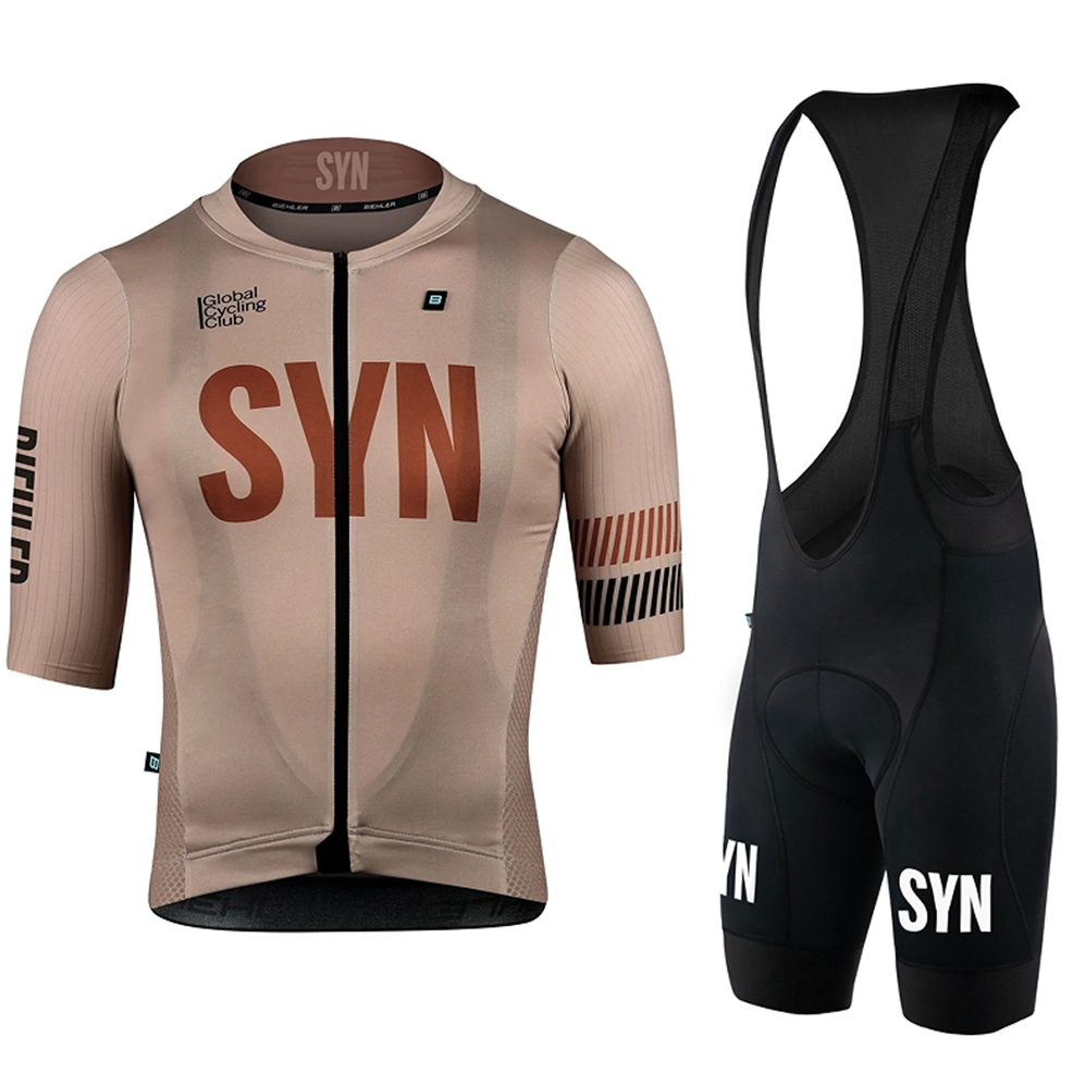 SYN 다크 브라운 남성용 반팔 사이클링 저지 및 턱받 - Cycling Community 리뷰 및 가격